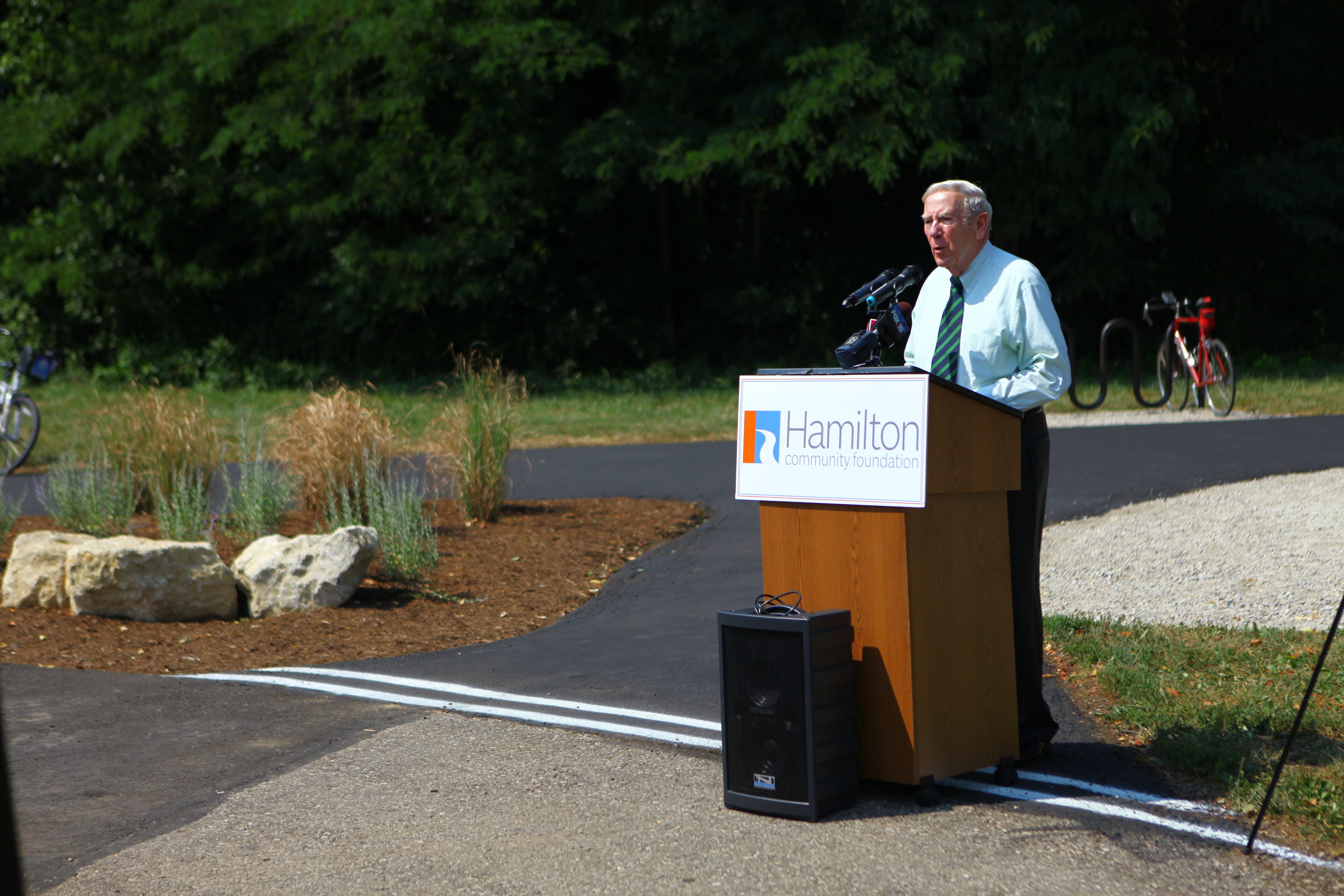 Dave Belew Speaking at Trail Opening